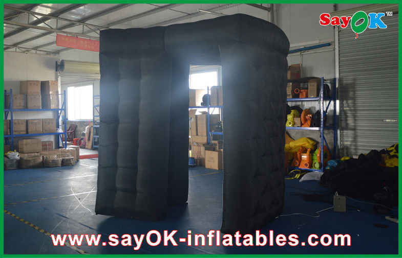 Inflatable Photo Studio Black Inflatable Photo Booth With Controller For Promotion Custom Made