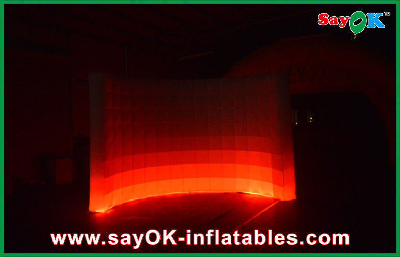 Inflatable Party Decorations Customized Red / Blue Large Led Inflatable Walls For Stage Decoration