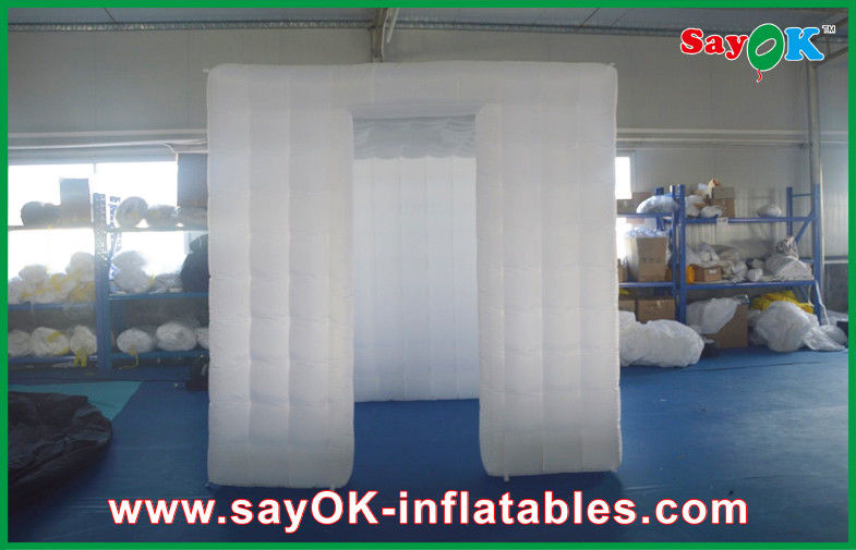 Funny Photo Booth Props White 3D Sticker Foldable Inflatable Photo Booth Kiosk Enclosure With Window