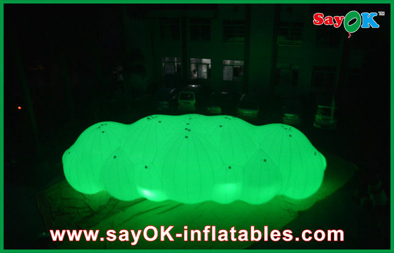 12m Long Giant Inflatable Balloon LED Helium Cloud With With 0.2mm PVC For Event