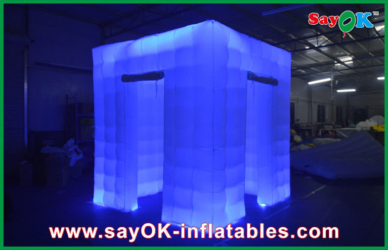 Wedding Photo Booth Hire Square Waterproof Inflatable Photo Booth Portable Led Tent 2 Door