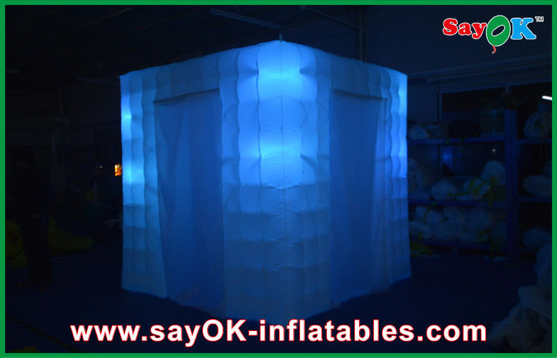Photo Booth Wedding Props White Inflatable Trade Show Booth Light Square Tent Gathering Party