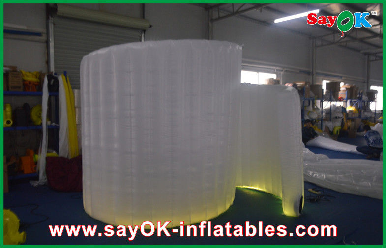 Photo Booth Decorations 3*2.7*1.5m Spiral Inflatable Photo Booth With Led Light For Event