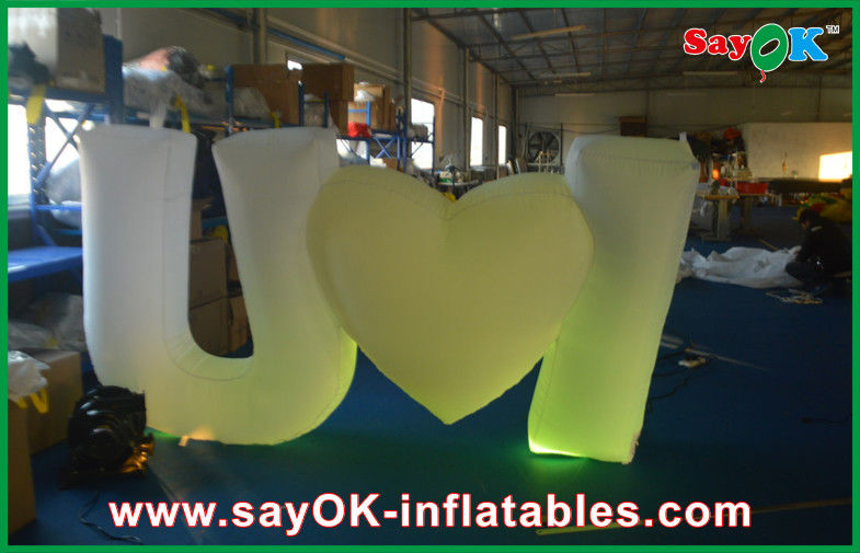 White Attractive Inflatable Lighting Decoration Funny For Event