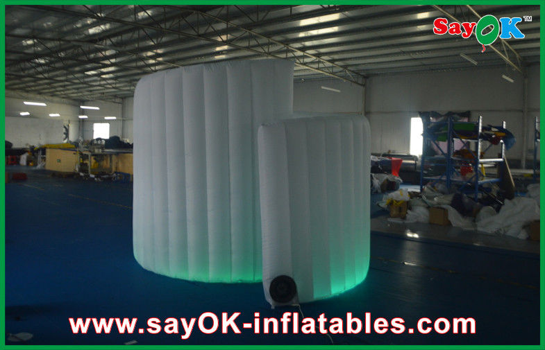 Photo Booth Backdrop Commerical Led Inflatable Photo Booth , Foldable Spiral Inflatable Photobooth
