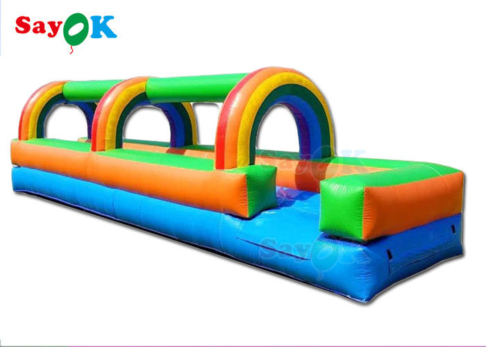 Rainbow Inflatable Water Slide PVC Water Slide For Children Crossover