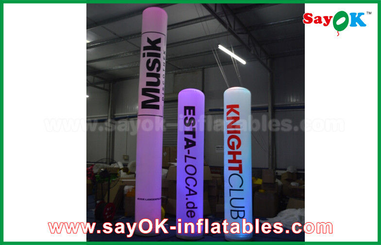 Led Lighting Outdoor Inflatable Decorations Pillar For Event / Party / Wedding
