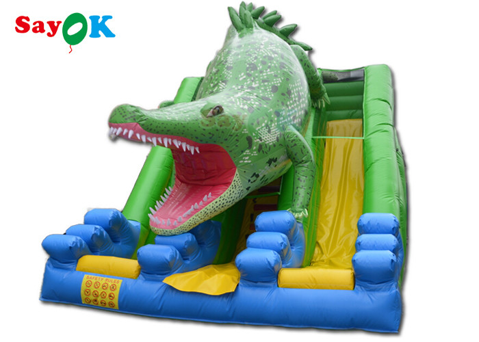 Inflatable Slippery Slide Commercial Big Crocodile Theme Inflatable Bouncer Inflatable Slide For Kids
