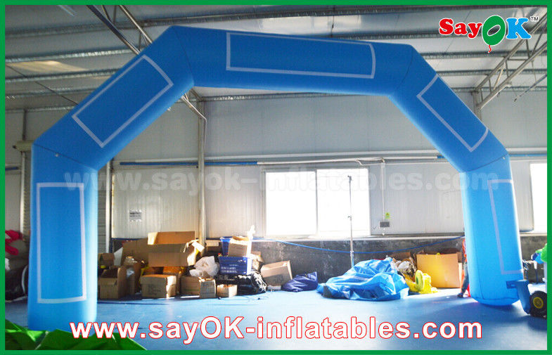 Inflatable Rainbow Arch Customized Blue Inflatable Arch Velcro Print Event Inflatable Finish Line