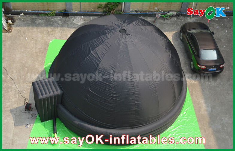 Black 7m DIA Inflatable Mobile Planetarium Projection Inflatable Dome Cinema Tent
