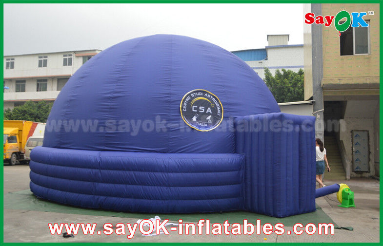 Blue 7m DIA Inflatable Planetarium Dome Durable Architecture Projection Tent