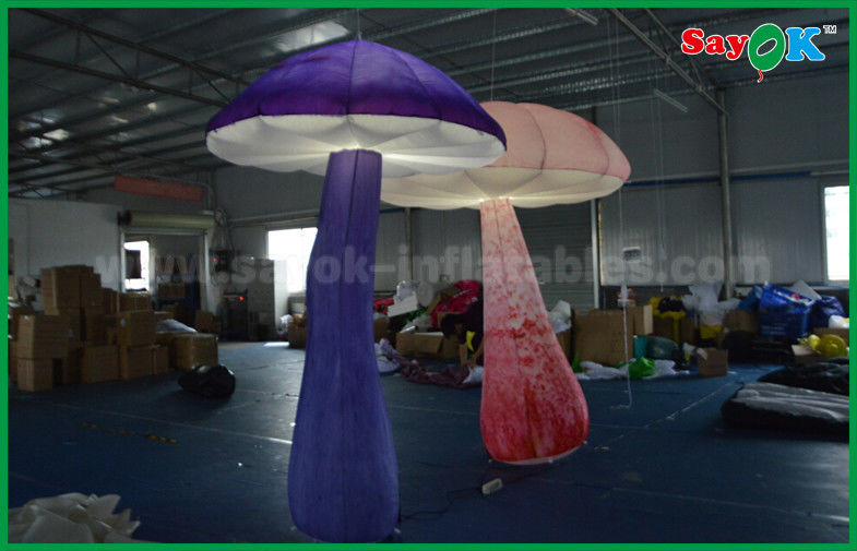 Giant Lighting Inflatable Shaped Blow Up Mushroom For Events Decorations