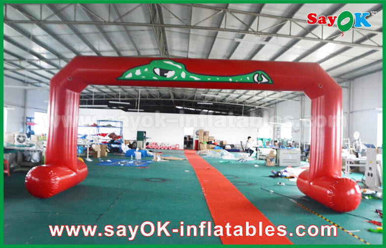 Inflatable Finish Line Arch Red PVC Printed Start Finish Line Arches Double Sewing Inflatable Entrance Arch