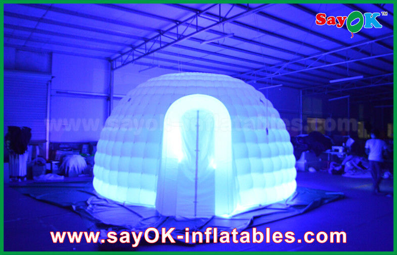 Inflatable Tent Dome Igloo Color Changed Lighting Round Inflatable Dome Tent With Oxfor Cloth Material