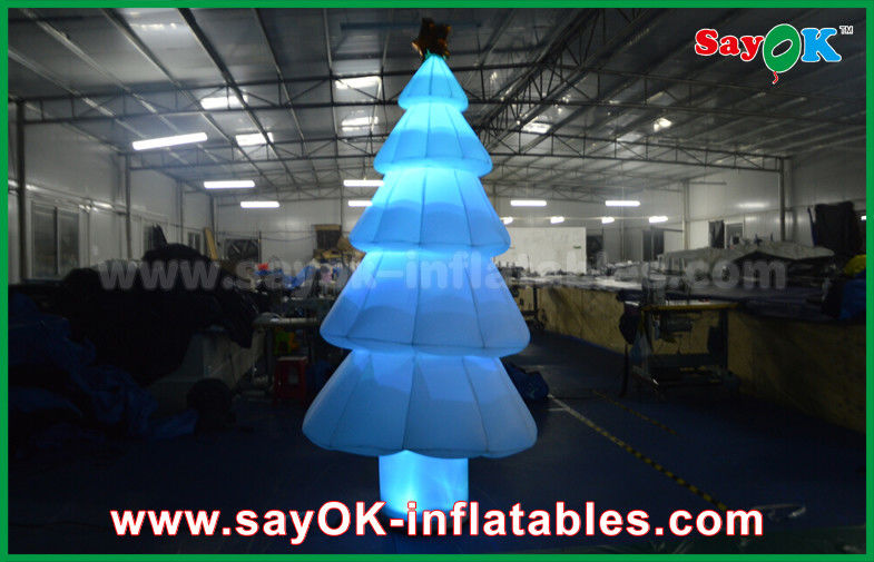 3m Inflatable Light Decoration LED Lighting Christmas Tree With Nylon Material