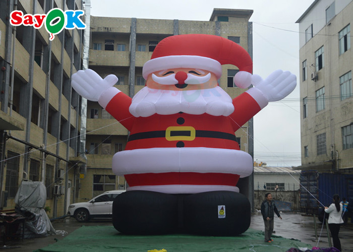 Cute LED Blow Up Christmas Decorations Spirit Giant Inflatable Santa Claus
