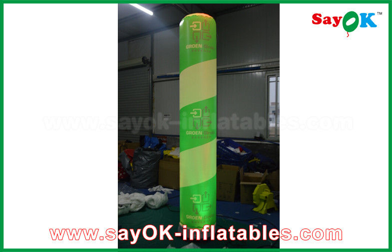 Custom Led Light Inflatable Pillar , Outdoor Inflatable Decorations With 600D Pvc / Nylon