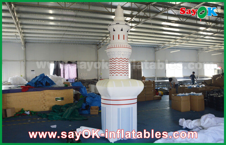 Islam Tower Custom Inflatable Products With White Oxford Cloth , 3m Height
