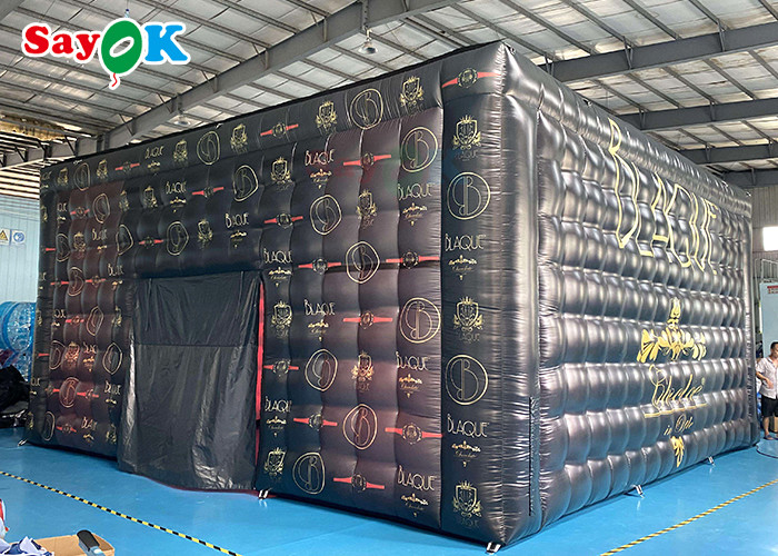 Large Inflatable Tent Giant Mobile 8x8x4m Outdoor Inflatable Tent With LED Lights Waterproof