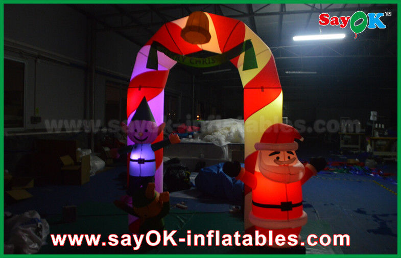 Inflatable Archway Rental Mylon Cloth Inflatable Arch Christmas Decoration Arch With LED Light