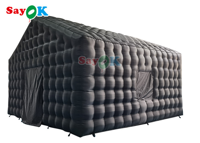Commercial Oxford Black Inflatable Cube Party Tent Night club Inflatables With Air Blower