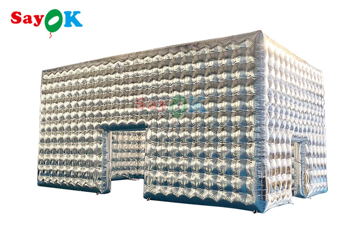 Customized Silver Inflatable Cube Tent For Party Wedding Show Exhibition Event Inflatable Air Tent