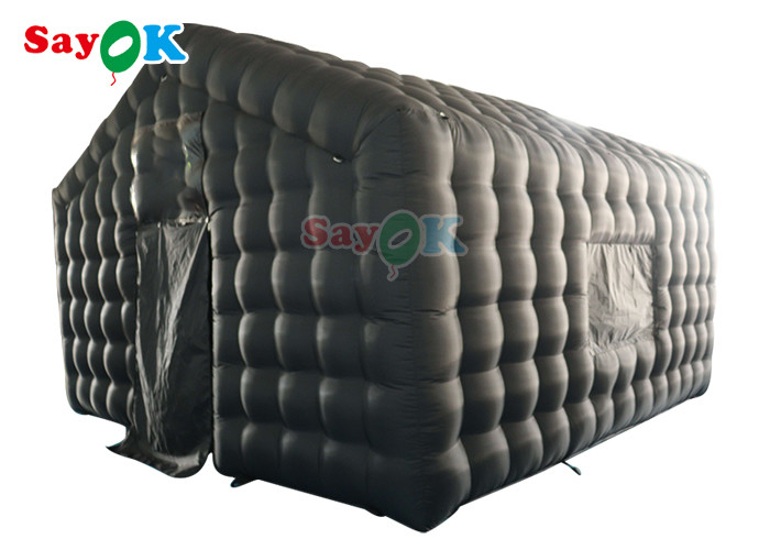 6x5x4mH Inflatable Club Tent Custom Black Large Portable Party LED Lighting Inflatable Nightclub Rental