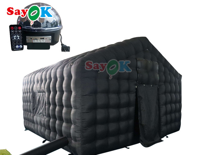 Custom Black Large 20ft Inflatable Air Tent Portable Party LED Lighting Inflatable Nightclub