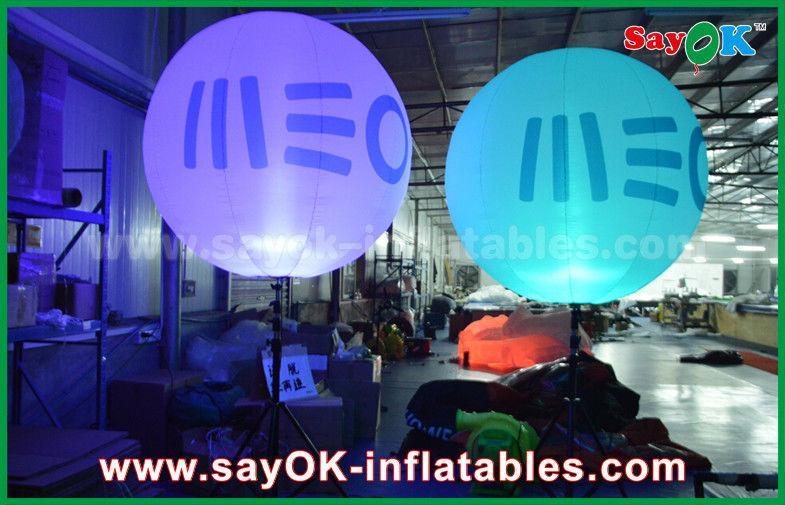 Advertising 1.5m DIA Tripod Standing Inflatable Balloon / Ball With LED Light