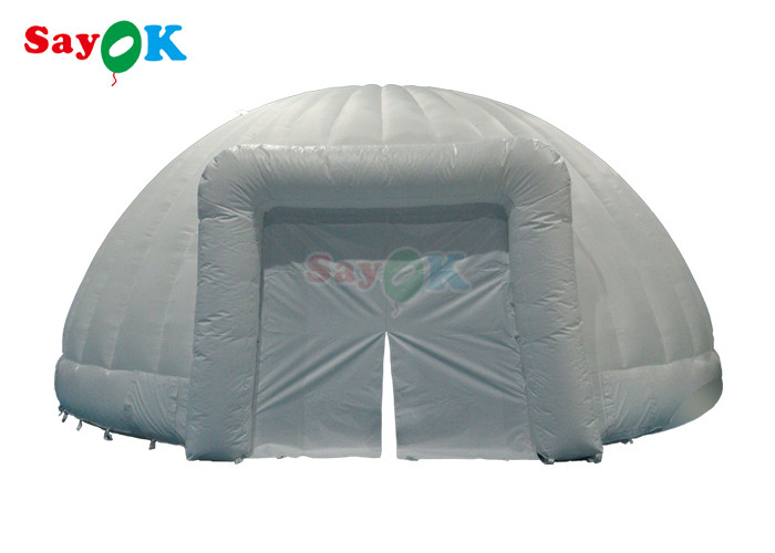 PVC Tarpaulin Double Door Led Inflatable Dome Tents For Outdoor Party Event
