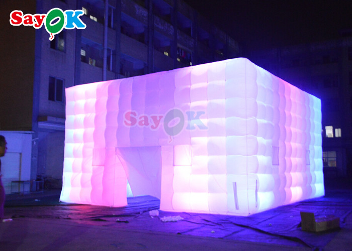 Customized Air Cube Tent Inflatable Nightclub Wedding Photo Booth With Colorful LED Light Inflatable Air Tent