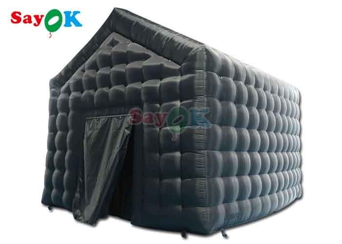 Black Party Inflatable Cube Tent Inflatable Nightclub With Disco And Laser Light For Inflatable Nightclub Rental