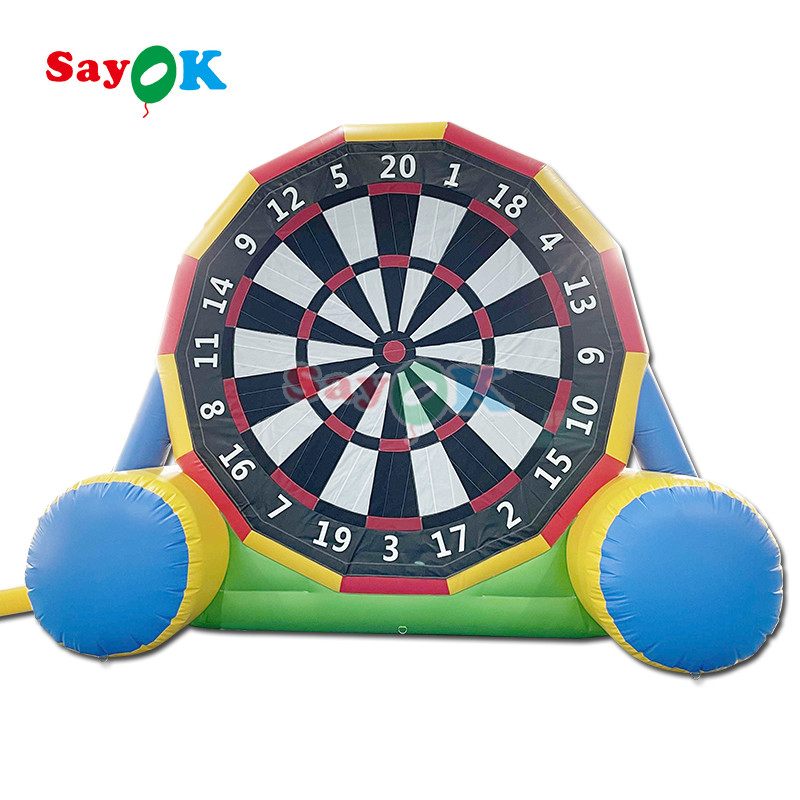 Double-Sided Game 13ft Inflatable Soccer Dart Board Inflatable Football Darts Kick Goal Game For Outdoor Sports Game