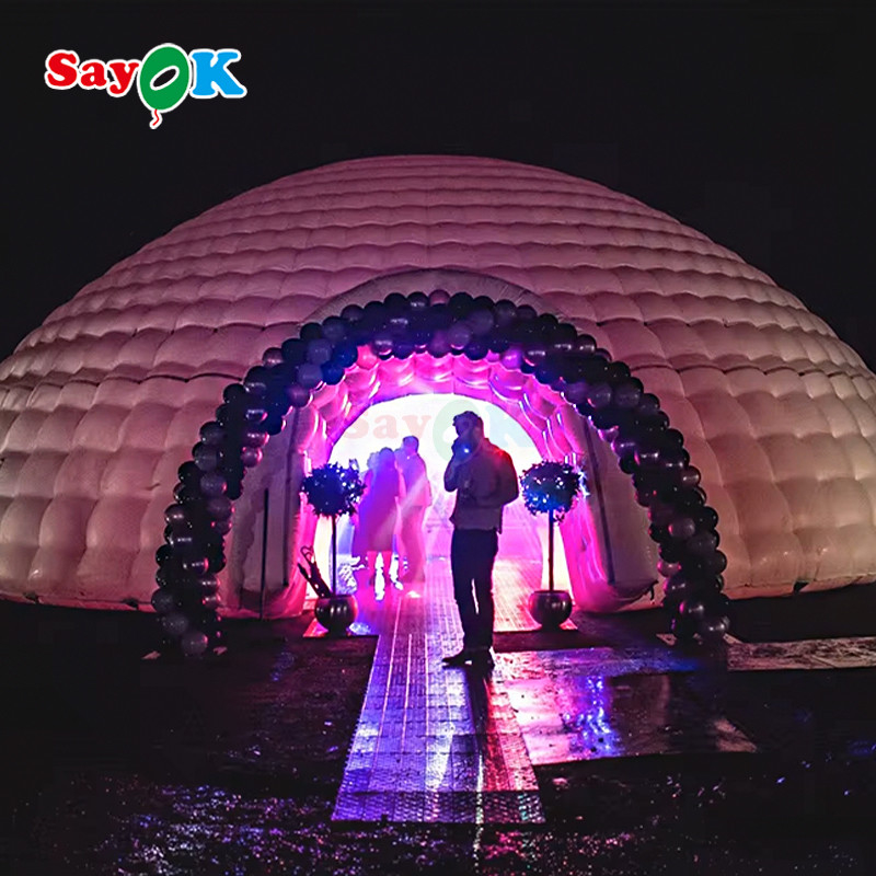 Portable Waterproof Oxford Fabric Large Inflatable Igloo Tent for Party Event Club Wedding Rental