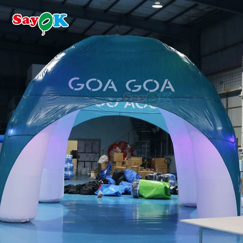 Sayok Inflatable Spider Tent Promotion 4 Legs Commercial Spider Dome Inflatable Tent Custom Inflatable Spider Tent 4x4m for Rental