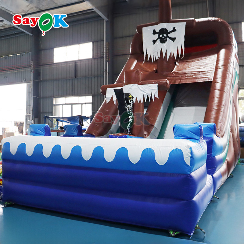 Sayok Hot Sales New Designs inflatable Pirate Slide Inflatable Bouncy House Inflatable Bouncer Dry Slide for Kids