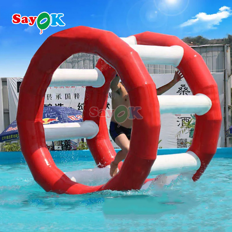 Sayok Inflatable Water Floating Roller Water Walking Balls Inflatable Water Running Ball for Amusement Equipment