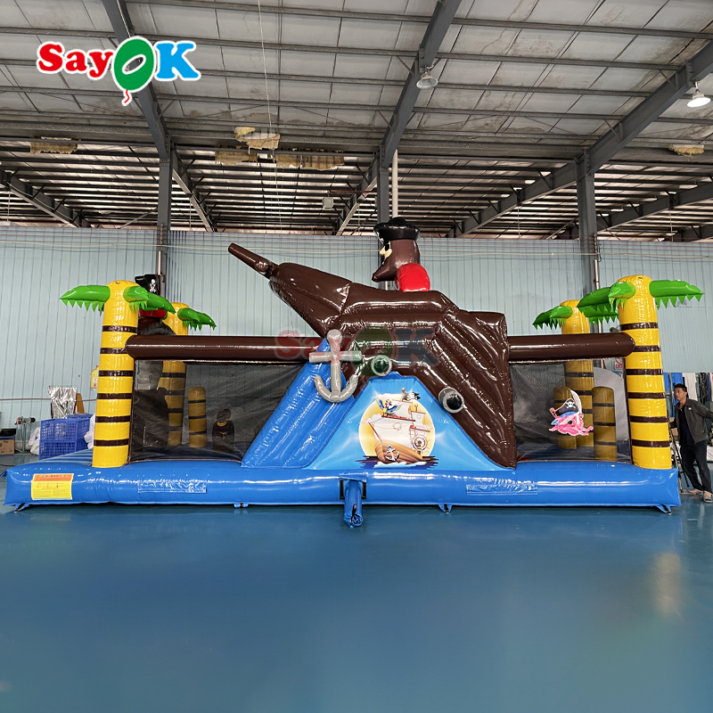 Customized Commercial Bouncing Inflatable Bounce Castle Pirate Ship Inflatable Bouncer Slide for Kids