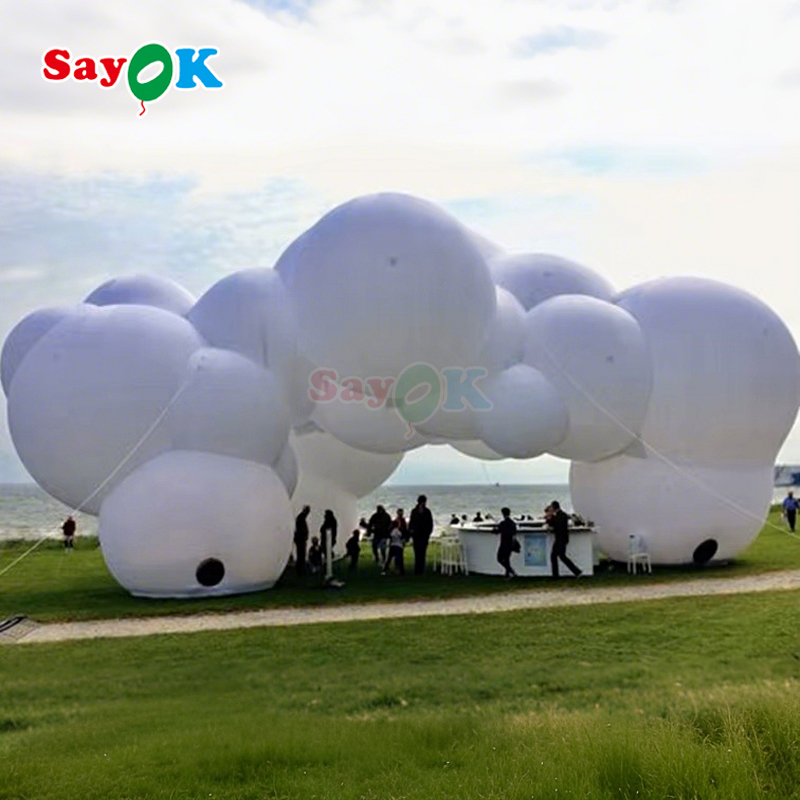 Sayok Cloud Themed Giant Inflatable Tent Blow Up Party Tents For Outdoor Events