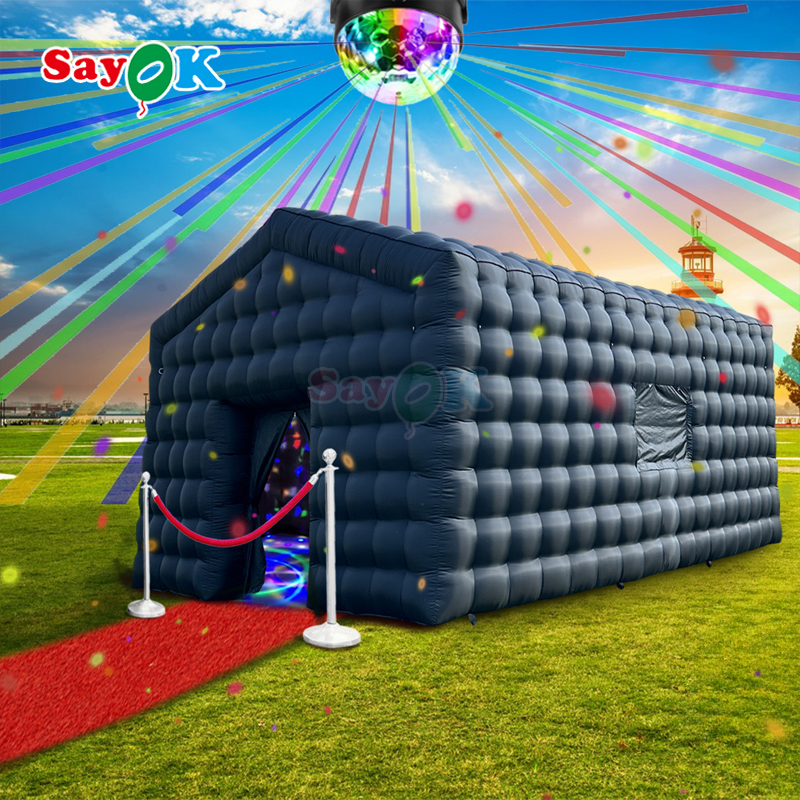 Sayok 26ft Large Inflatable Nightclub Outdoor Party Tent Inflatable Disco Tent Night Club with Lights