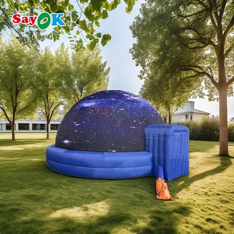 Sayok 5m Inflatable Planetarium Dome with Free 3D Design 16.4ft Length and 10.5ft Height Portable Projection Dome Tent
