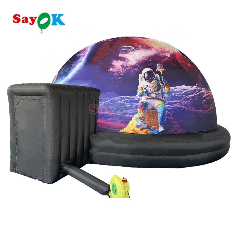 Sayok Inflatable Planetarium Dome with Wheel Chair Entrance Mobile Projection Tent for School Outdoor