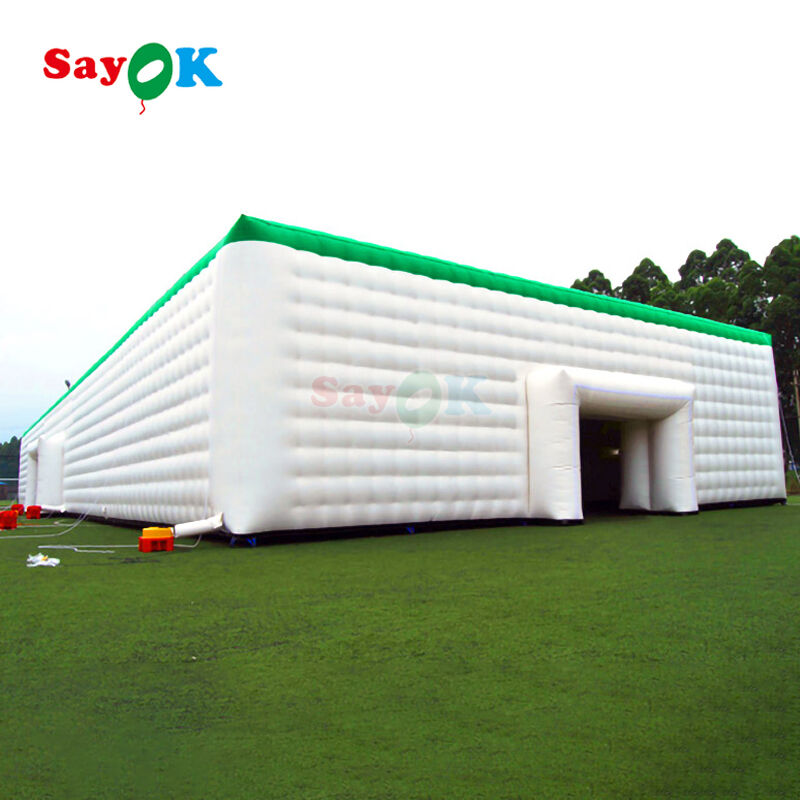 Sayok Guangzhou Customized Giant White Cube Inflatable Tent for Outdoor Event Wedding 200 People