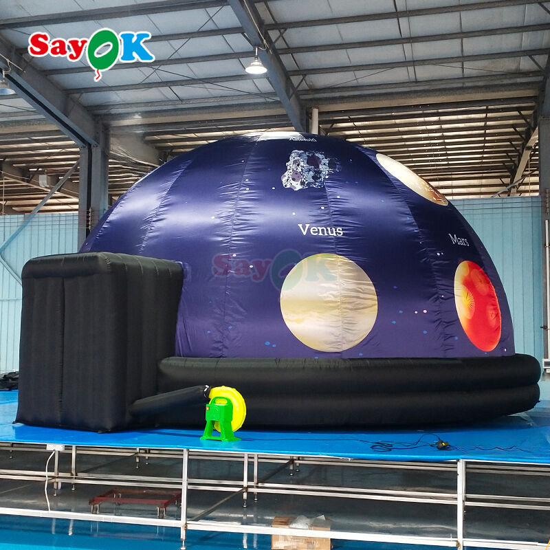 SAYOK 100% Blackout Fire-Retardant Inflatable Planetarium Dome with Free 3D Design Service for Schools and Museums