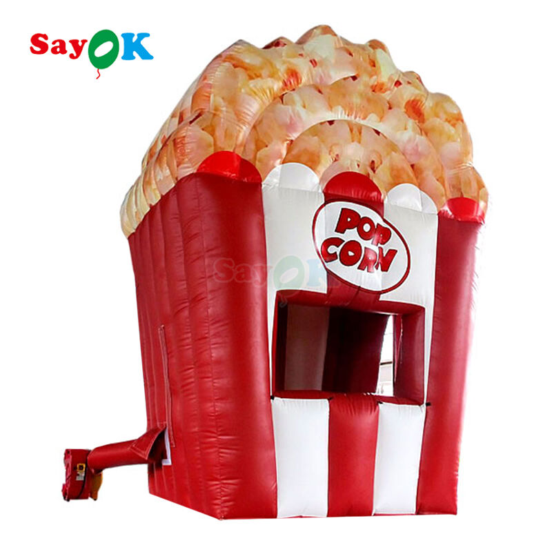 Custom Portable Inflatable Popcorn Stand Booth Air Tent with Durable 0.4mm PVC Tarpaulin and UV Resistance for Outdoor Events