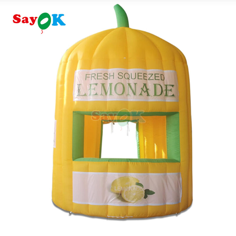Custom Inflatable Lemonade Stand Air Tent with Waterproof UV Resistant Features for Outdoor Events