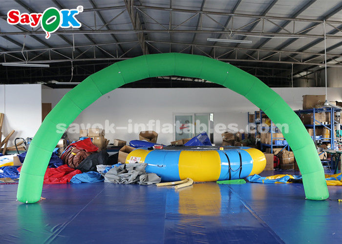 Inflatable Race Arch Outdoor / Indoor Inflatable Entrance Arch With Logo Print Green Color