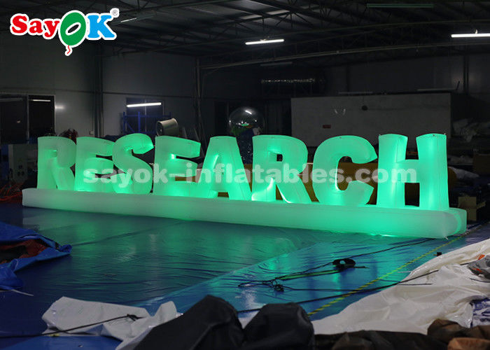 190T Nylon Cloth 1.3mH Inflatable LED Letter For Party Wedding Decoration