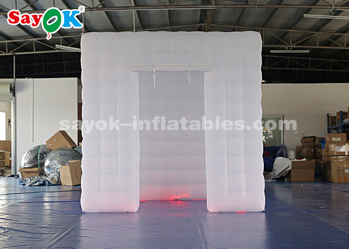 Event Booth Displays Unique Inflatable Photo Booth With 17 Colors LED Changing Light