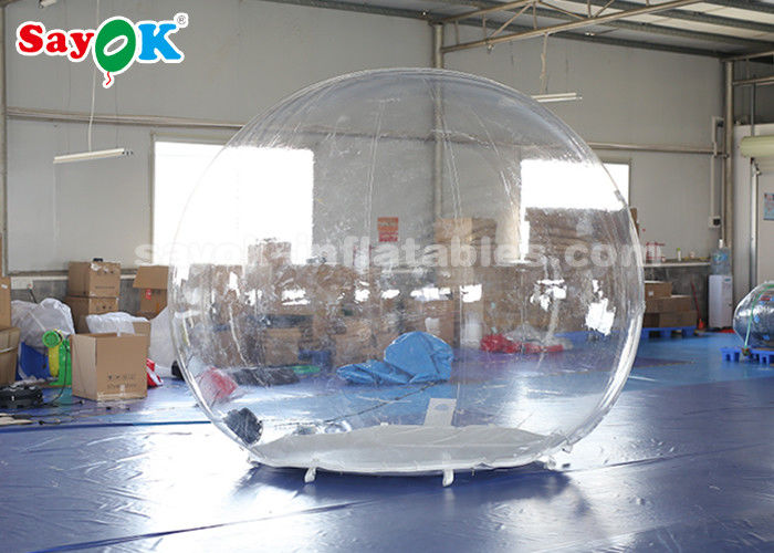 Dome Inflatable Tent Transparent 3m Inflatable Air Tent Non - Toxic  Flame  - Retardant 0.6mm PVC Material